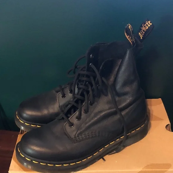 Dr. Martens Black Combat Boots - Picture 3 of 5